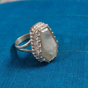Coffin Moonstone Ring