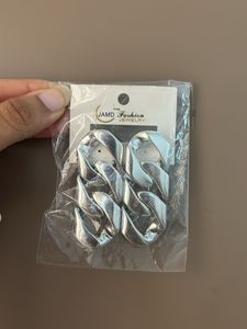 Silver Overlapping Statement Earrings
