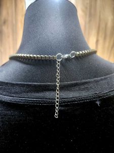 Unique Silver Tone Chain Necklace Y2k korean Style