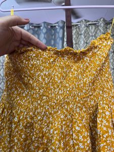 Yellow Floral Tube Top