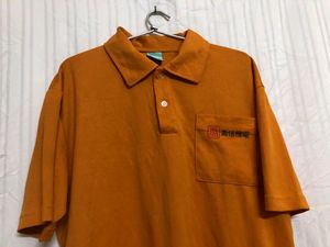 Orange Poloe Neck T Shirt