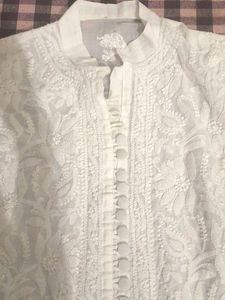 White Chicken Kari Kurta.🤍