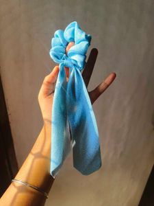Teal Sparkle Scrunchie