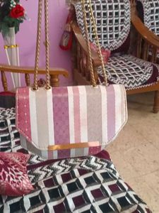 Striped Shoulder Bag