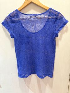Royal Blue Lace Pocket Tee
