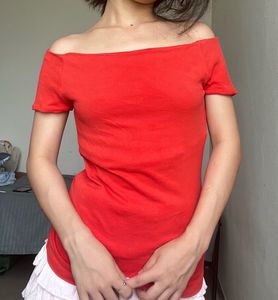 Red Off-the-Shoulder Top