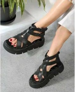 Black Platform Gladiator Sandals