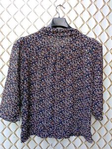 New With Tag Floral Bow Korean Top
