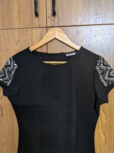 Original ONLY Black Knee Length Party Wear Dress