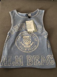 Blue Graphic Tank Top