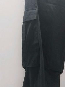 Black baggy parachute Pants