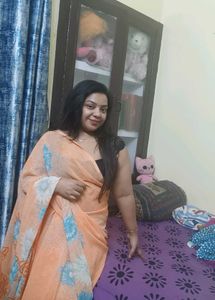 Peach Floral Saree