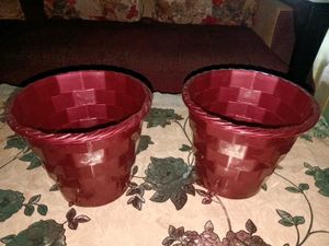 New  Pair of Plastic Flower Pots( 8 inch)