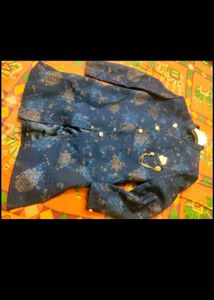 Men Royal Blue Sherwani With Churidar