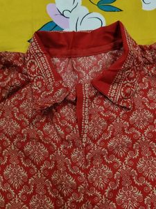 Red Cord Set Kurti