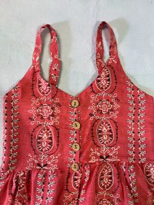 Woman Rose Patterned Sundress