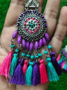 Multicolored Tassel Earrings