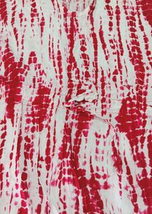 Red &amp; White Tie-Dye Kaftan
