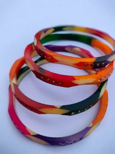 Rainbow Theme Bangle Set Of 4