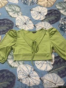 Green Crop Top
