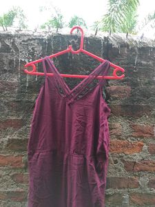 Maroon Jumpsuit 🍒