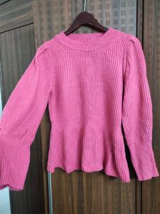 SALE 🛍️ Pink Puffed Sleeve Sweater 💗