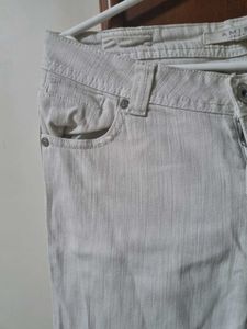 White Straight Fit Jeans
