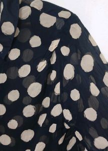 Trendy New Polka Dot Sheer Top