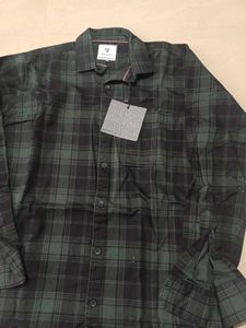 Plaid Flannel Shirt, L Size