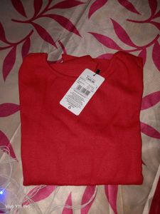 Red Long Sleeve Crop Top