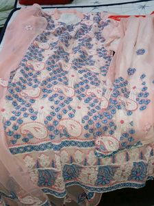 Elegant Embroidered Lucknowi Chicken Suit