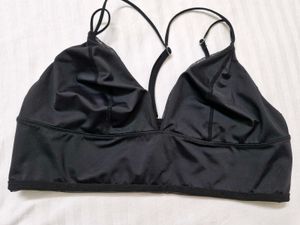 Black Mesh Bralette  L