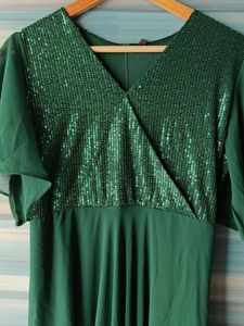 Emerald Green Sequin Dress