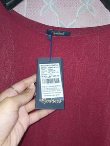 Burgundy Bell Sleeve Dress