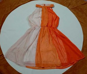 Orange Halter Dress