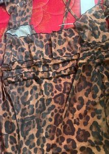 Leopard Print Sheer Top