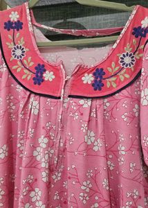 Pink Floral Nighty but little damage back show in