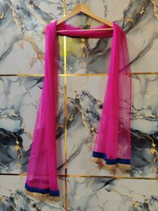 brand new Pink Net Dupatta