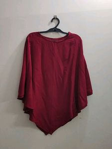 Solid Feeding Maternity Kaftan Cape Top