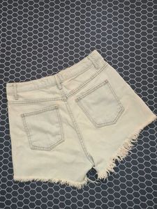 Washed Blue Denim Shorts
