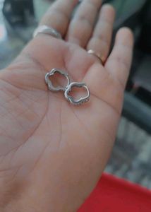 925 Heavy Cute Flower Earrings With Hallmark