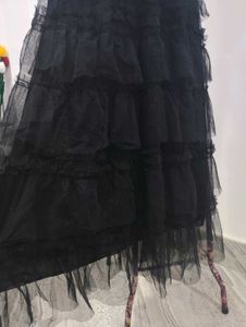 Tulle Layered Tiered Midi Skirt