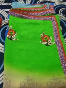 Embroiderd Saree With Blouse