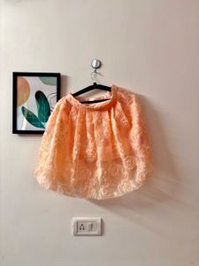 Peach Lace Floral Co-Ord Set | Super Cute