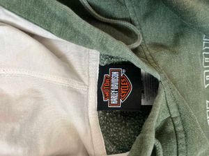 Vintage Harley-Davidson Olive Green Hoodie
