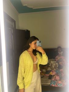 Lime Green Knit Cardigan