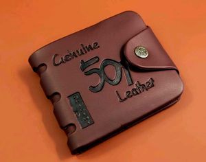Genuine 501 Leather Wallet - Brown