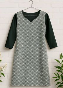 Stylish Black Patterned Kurta