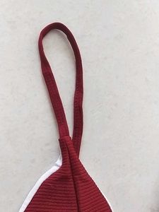 S Zaful Maroon Bra