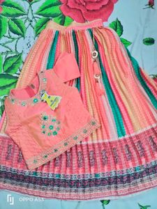 Striped Lehenga Choli Set